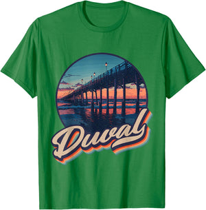 Vintage Duval County 904 Spirit: Jacksonville Beach Pier T-Shirt - T-Shirt | Irish Green