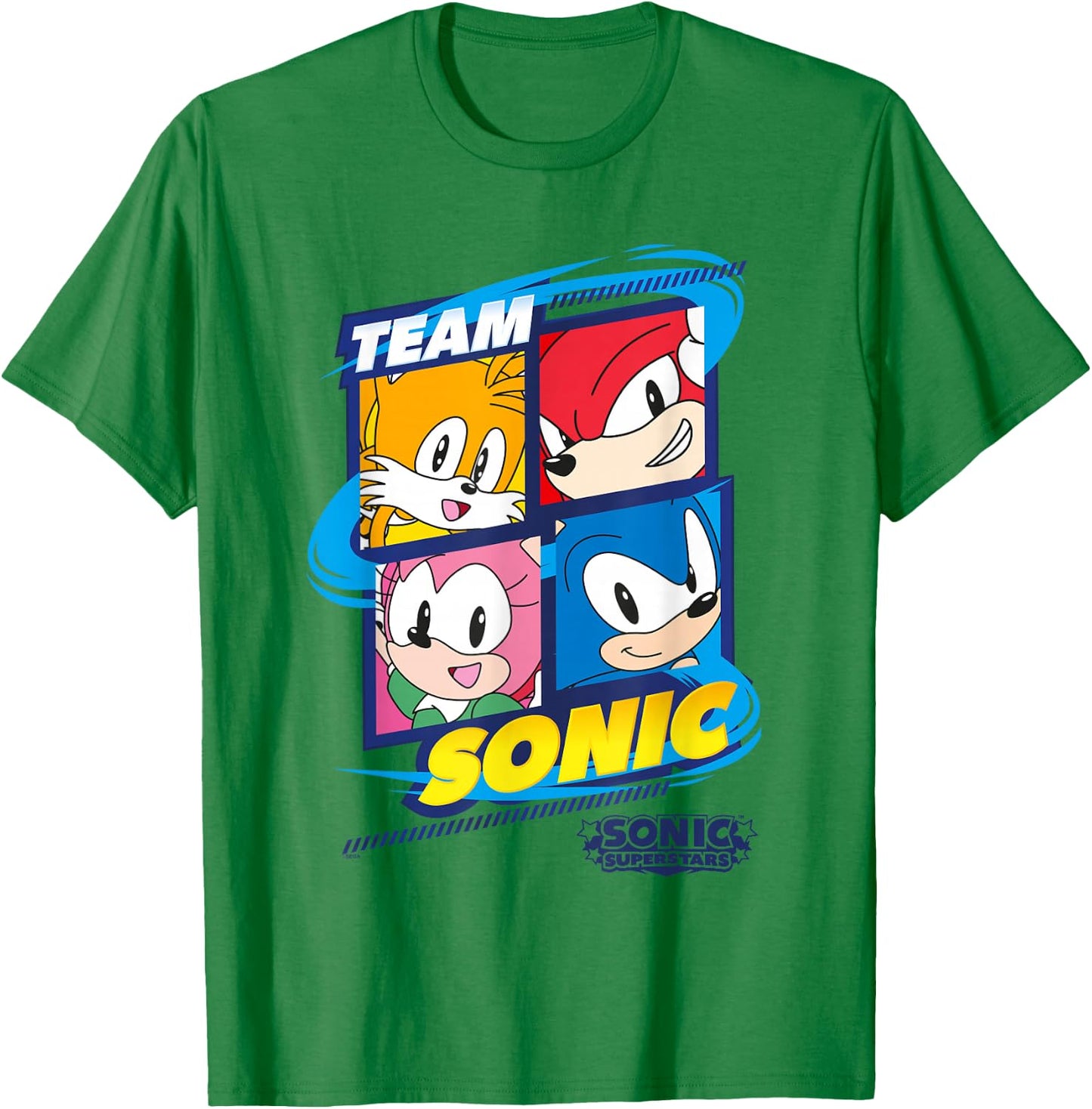Sonic The Hedgehog, Sonic Superstars - Team Sonic T-Shirt - T-Shirt | Irish Green