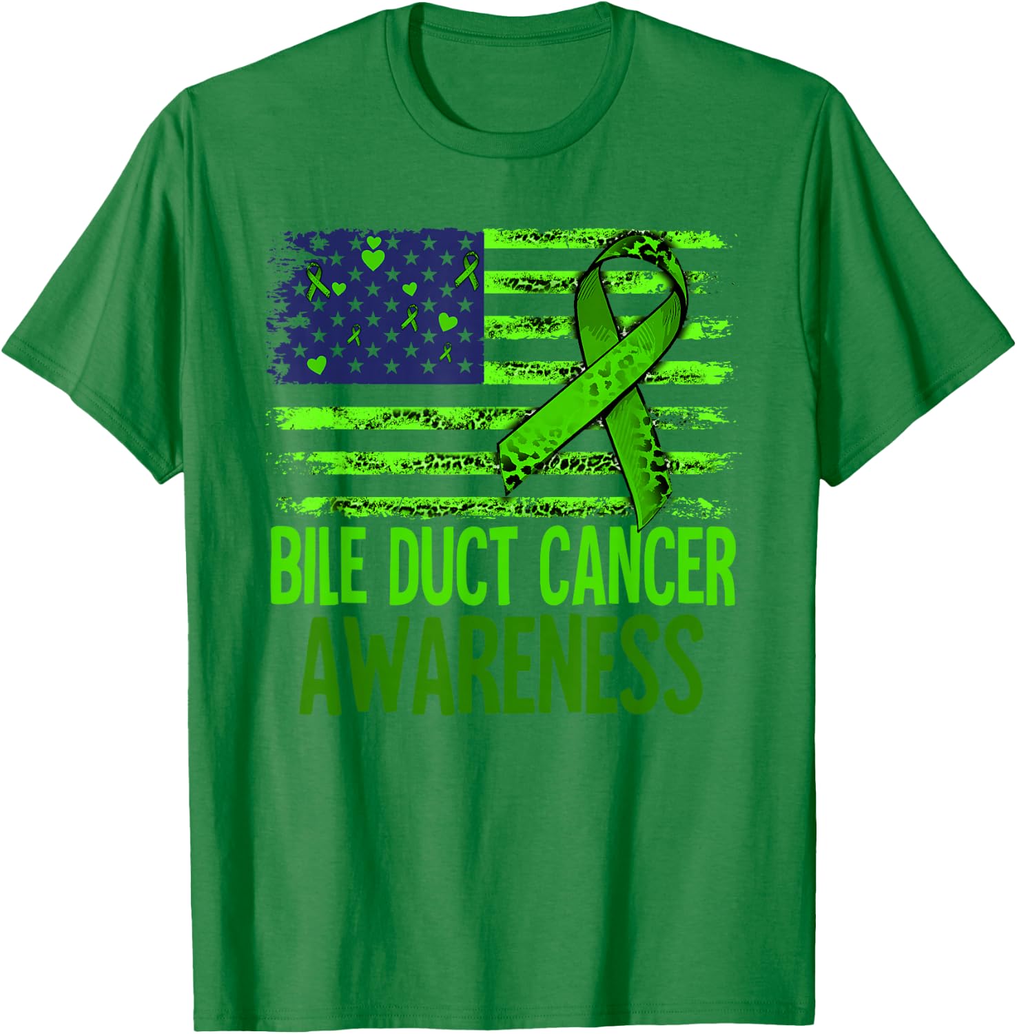 Bile Duct Cancer Awareness T-Shirt - T-Shirt | Irish Green