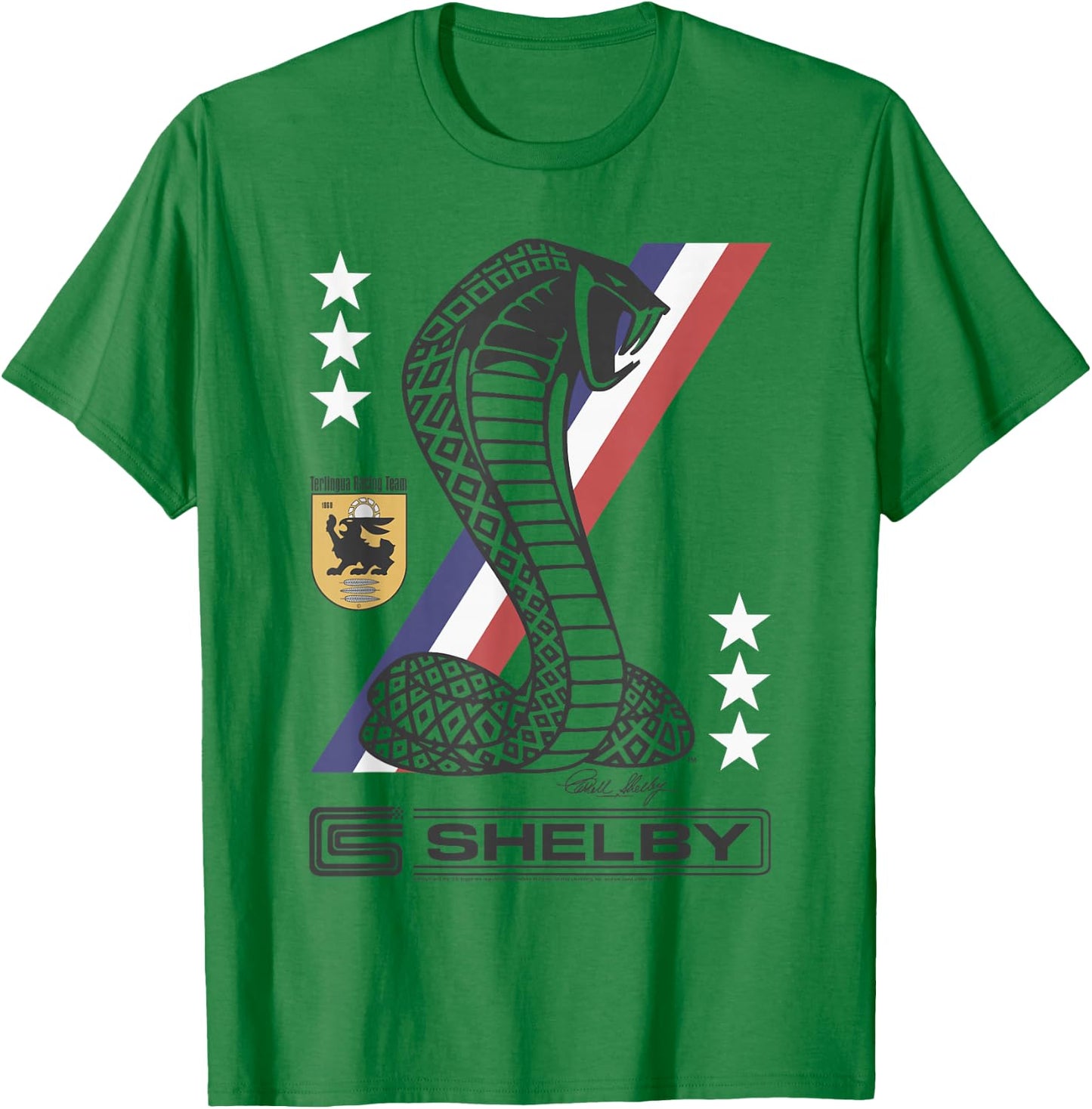 Carroll Shelby Shelby Racing Stripe Snake T-Shirt - T-Shirt | Irish Green