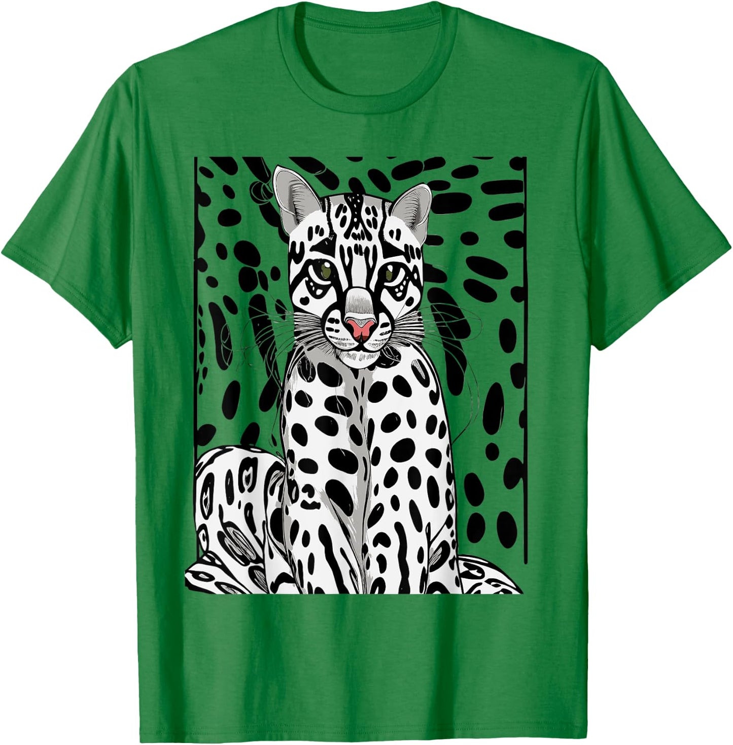 Ocelot Cat T-Shirt - T-Shirt | Irish Green