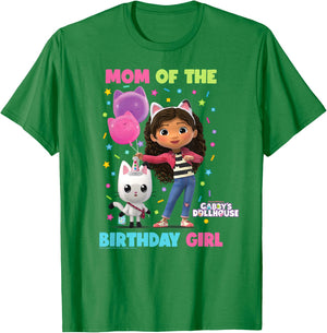DreamWorks Gabby's Dollhouse Mom of The Birthday Girl T-Shirt - T-Shirt | Irish Green