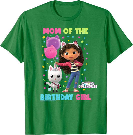DreamWorks Gabby's Dollhouse Mom of The Birthday Girl T-Shirt - T-Shirt | Irish Green