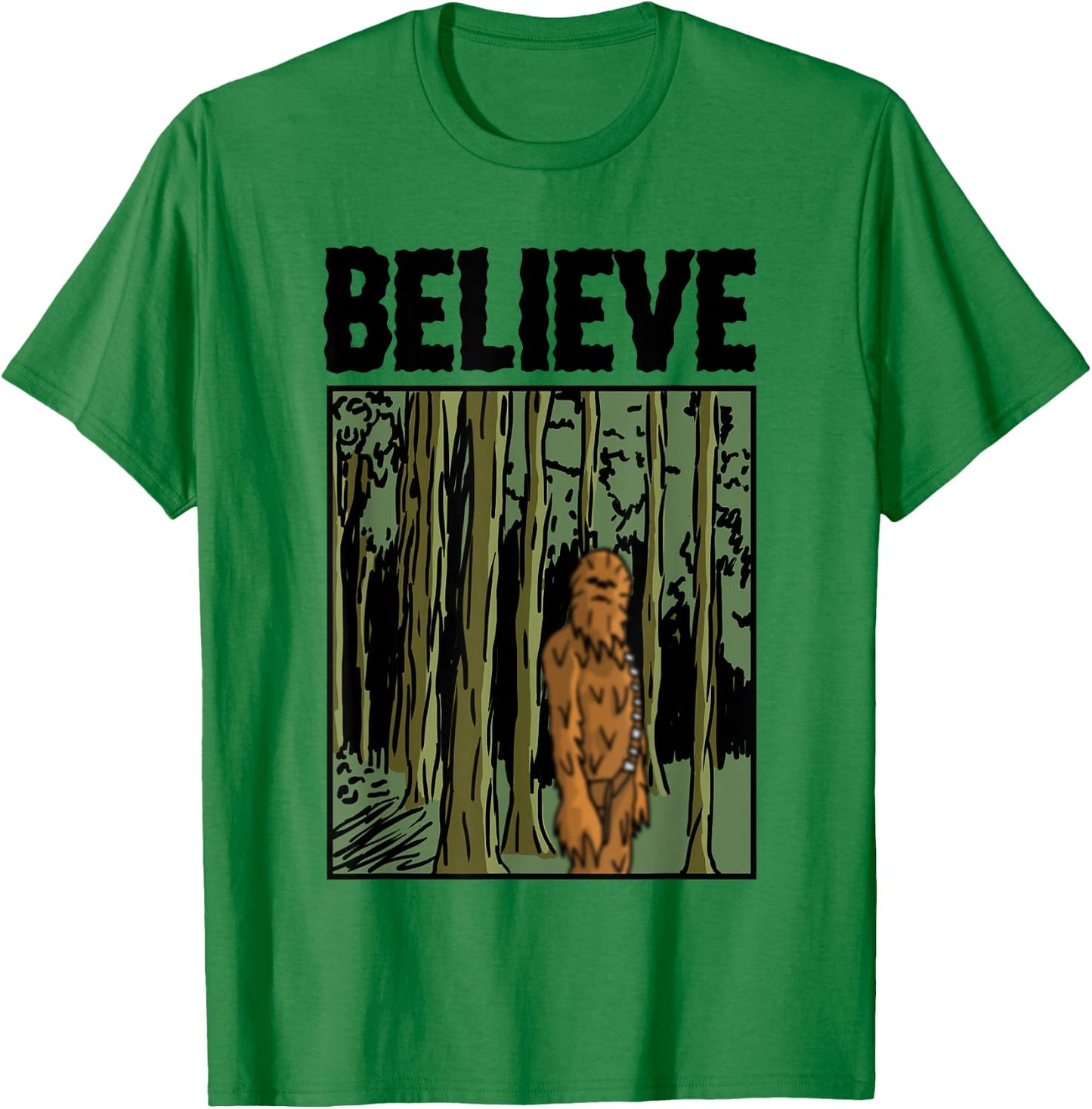 Star Wars Classic Chewbacca Big Foot Vintage Print Poster T-Shirt - T-Shirt | Irish Green