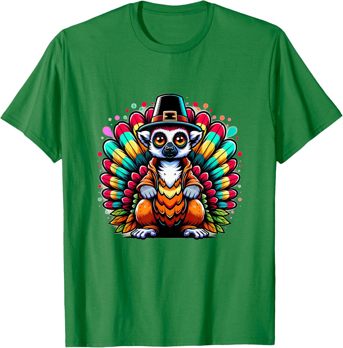 Humor Thanksgiving Turkey Lemur T-Shirt - T-Shirt | Irish Green