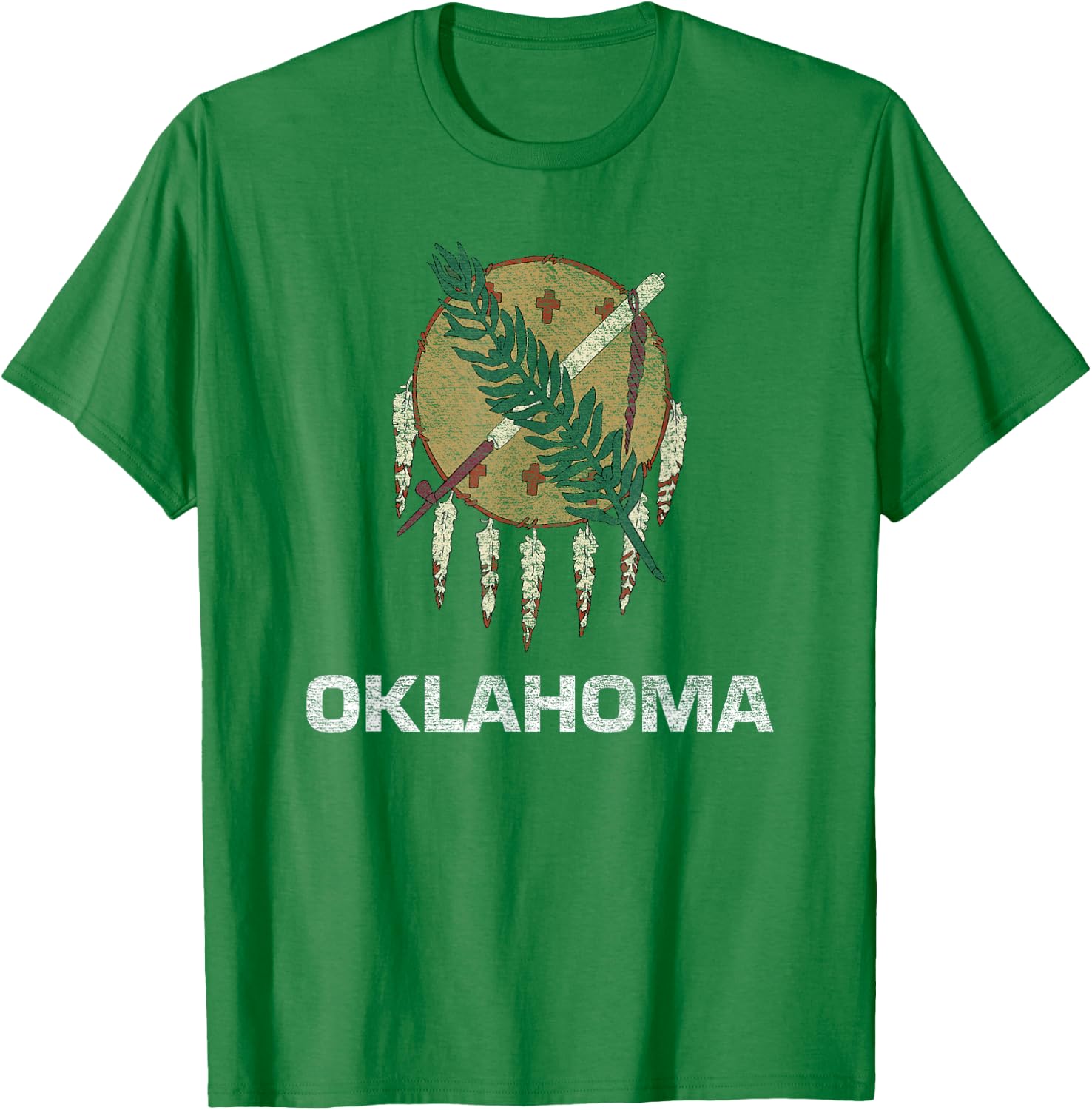 State Flag of Oklahoma T-Shirt - T-Shirt | Irish Green