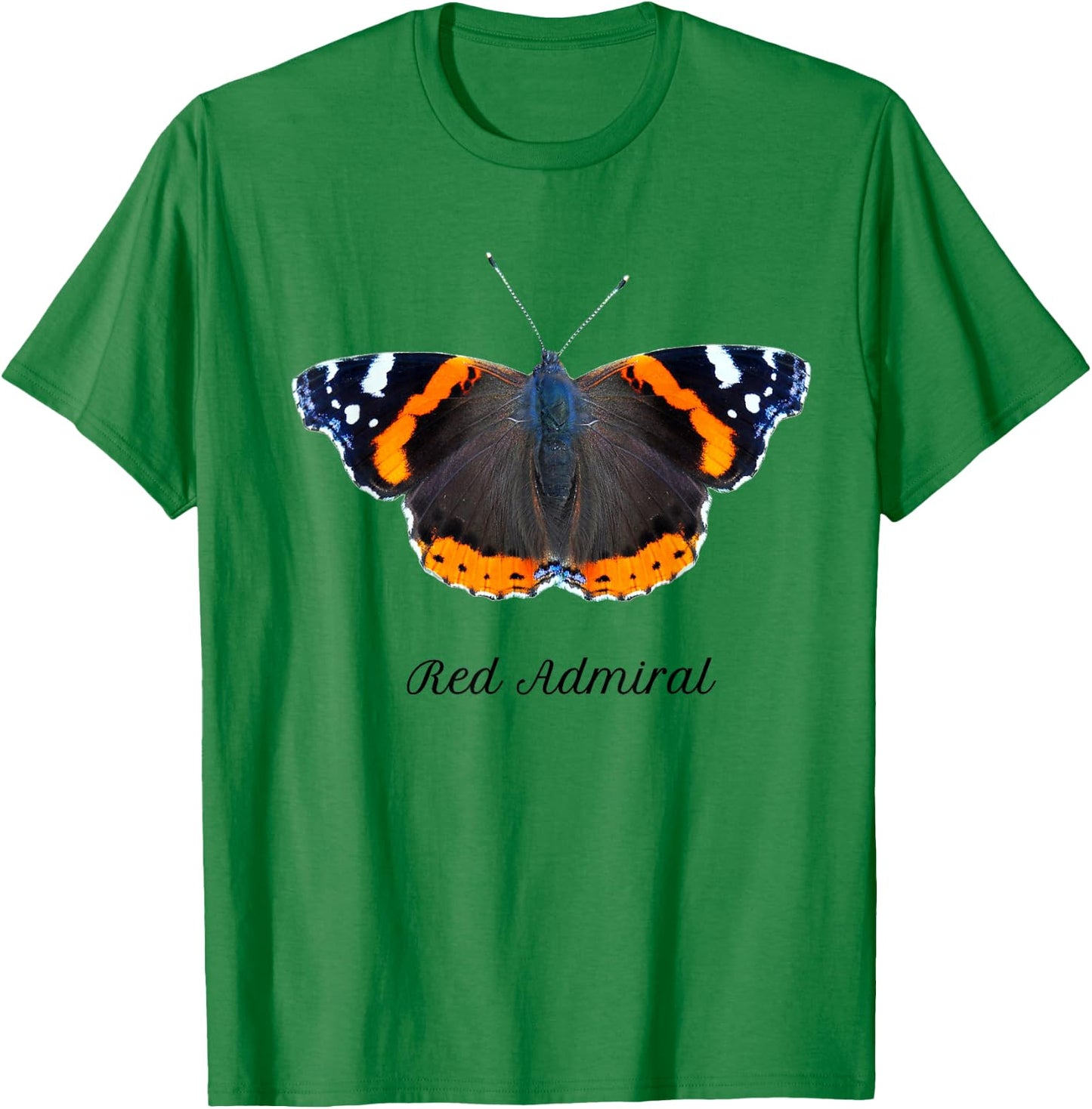 Red Admiral Butterfly T-Shirt - T-Shirt | Irish Green