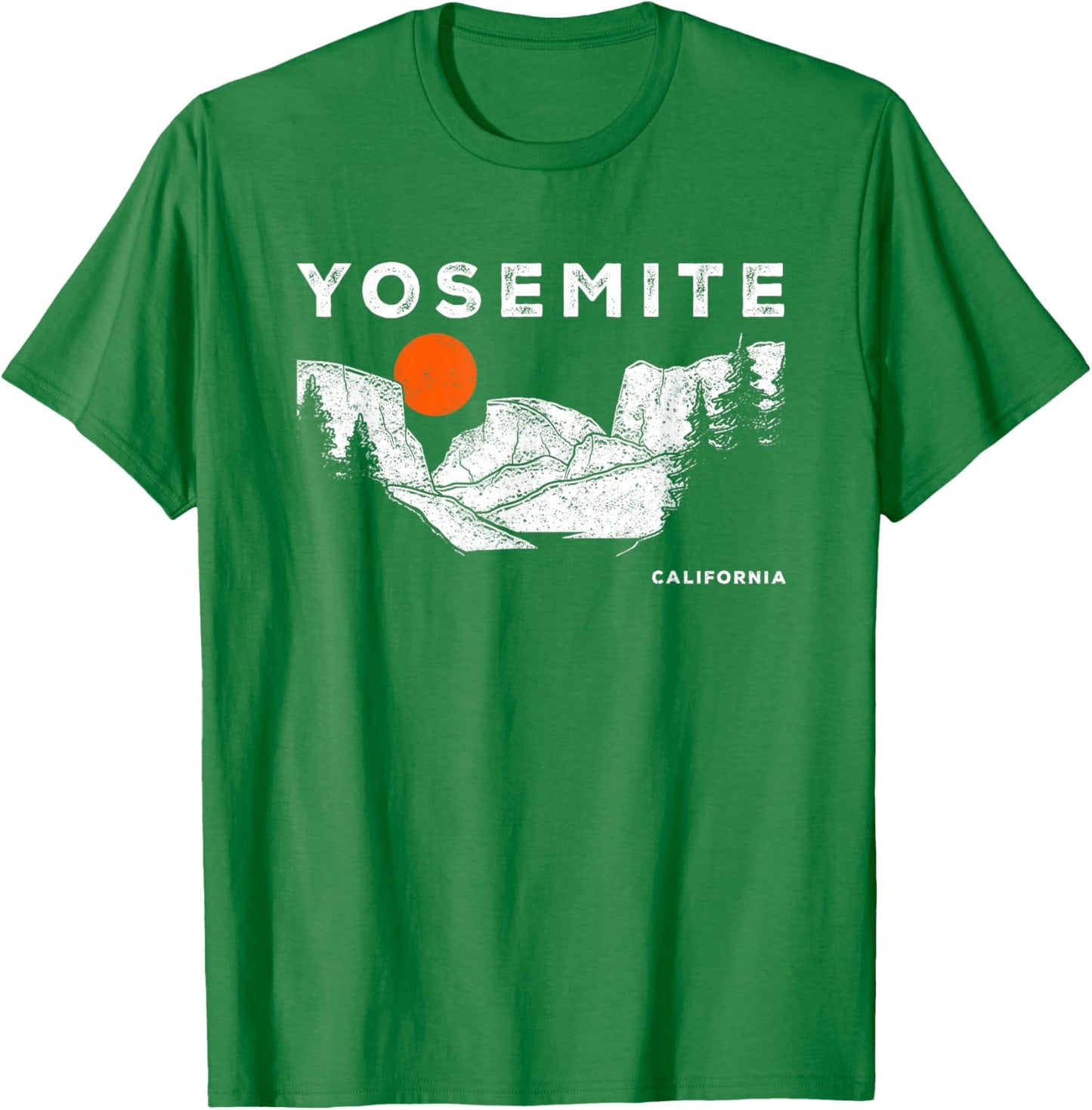 Yosemite California National Park Retro Throwback Souvenir T-Shirt - T-Shirt | Irish Green