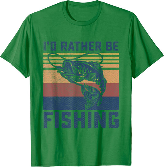 Funny Fishing Bass Fish Fisherman Gifts for Boys Kids Men T-Shirt - T-Shirt | Irish Green