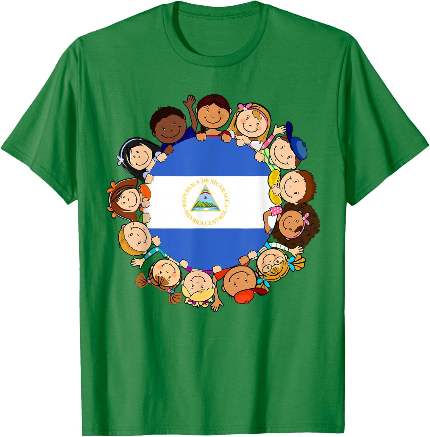 Nicaragua Flag Nicaraguan Kids Boy Hispanic Heritage Month T-Shirt - T-Shirt | Irish Green