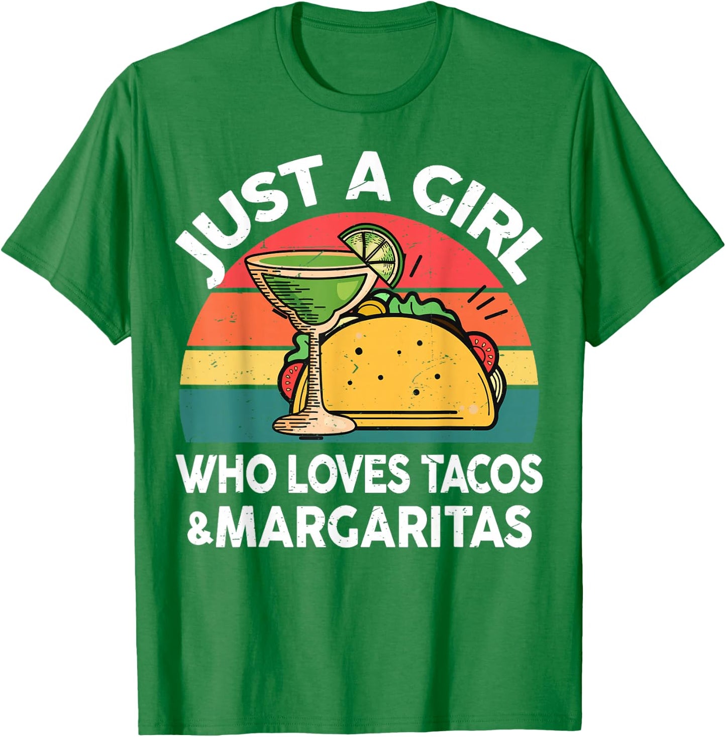 Girl Love Tacos Margarita Shirt Cinco De Mayo Mexican Women T-Shirt - T-Shirt | Irish Green