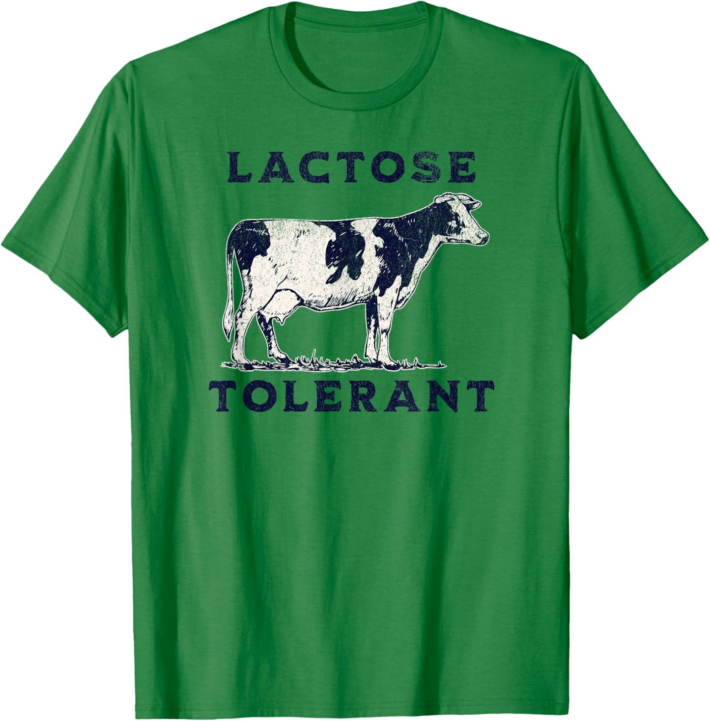 Dairy Funny Cow Lover Allergy Meme Lactose Tolerant T-Shirt - T-Shirt | Irish Green