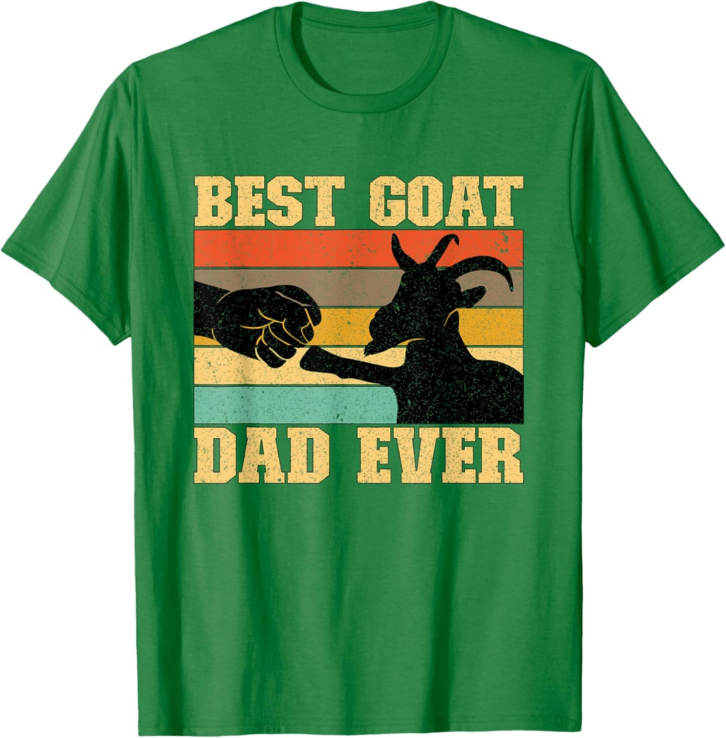 Best Goat Dad Ever Goat Father Goat Farmer Goat Lover T-Shirt - T-Shirt | Irish Green