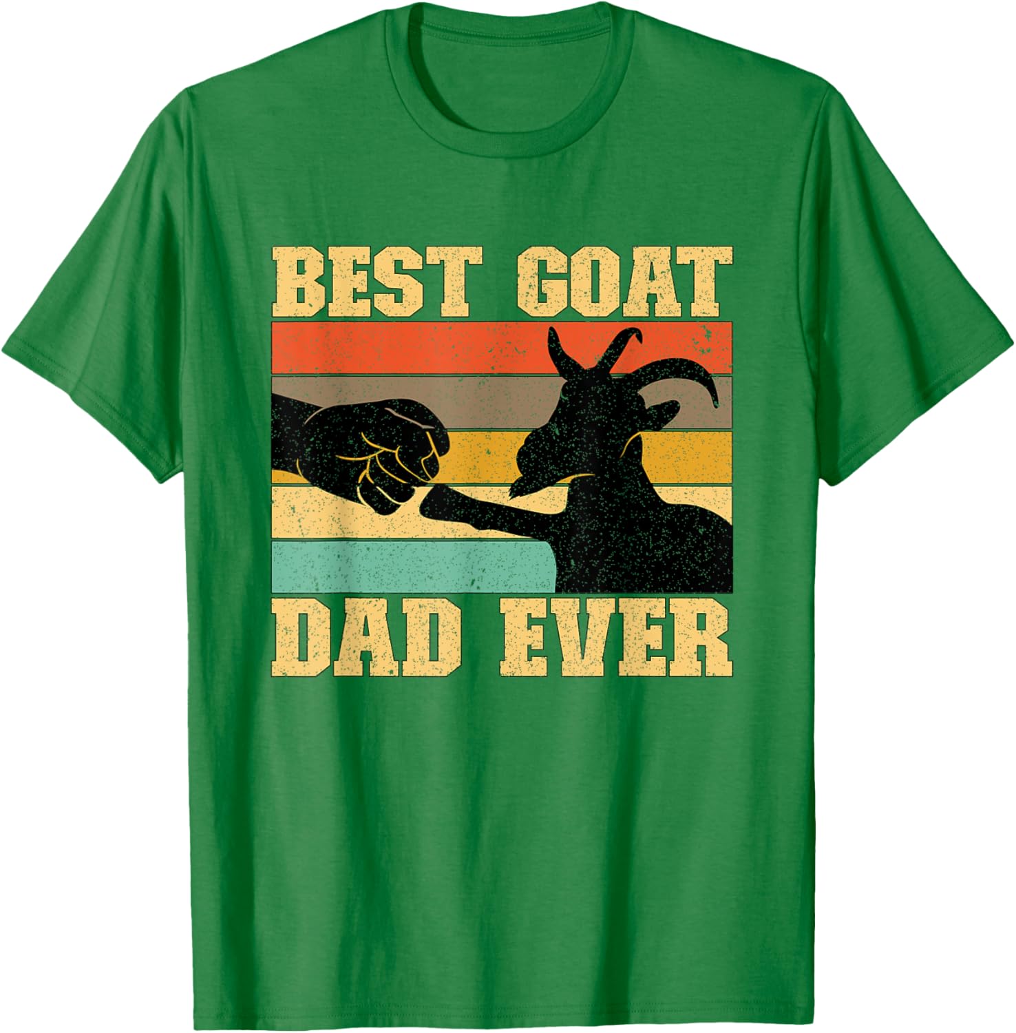 Best Goat Dad Ever Goat Father Goat Farmer Goat Lover T-Shirt - T-Shirt | Irish Green