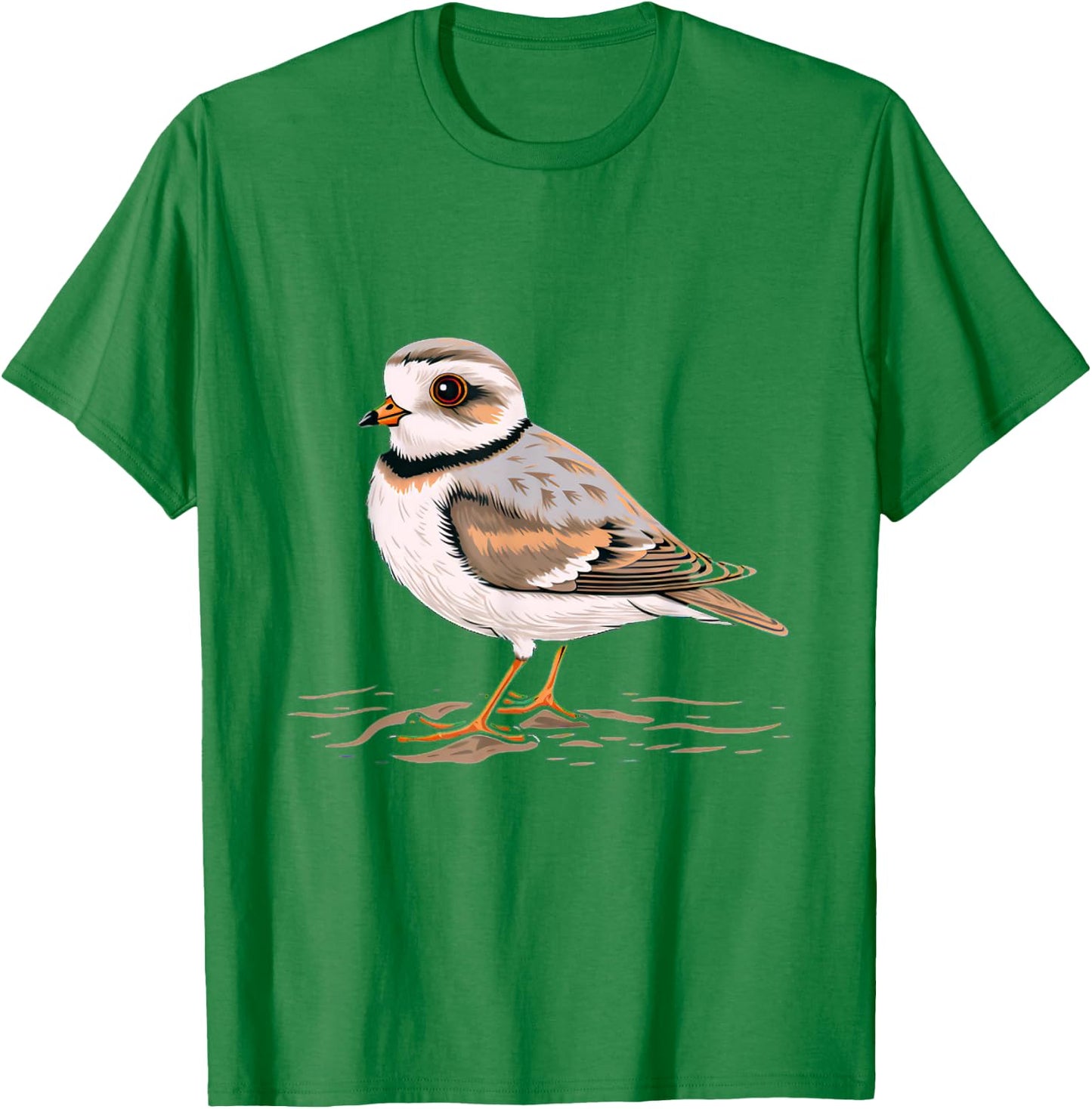 Piping Plover Bird T-Shirt - T-Shirt | Irish Green