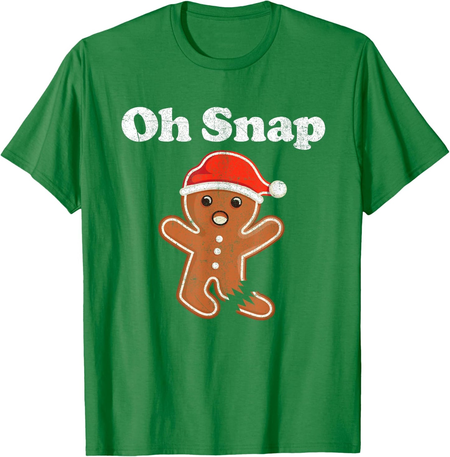 Funny Gingerbread Man Oh Snap Christmas Cookie Costume T-Shirt - T-Shirt | Irish Green