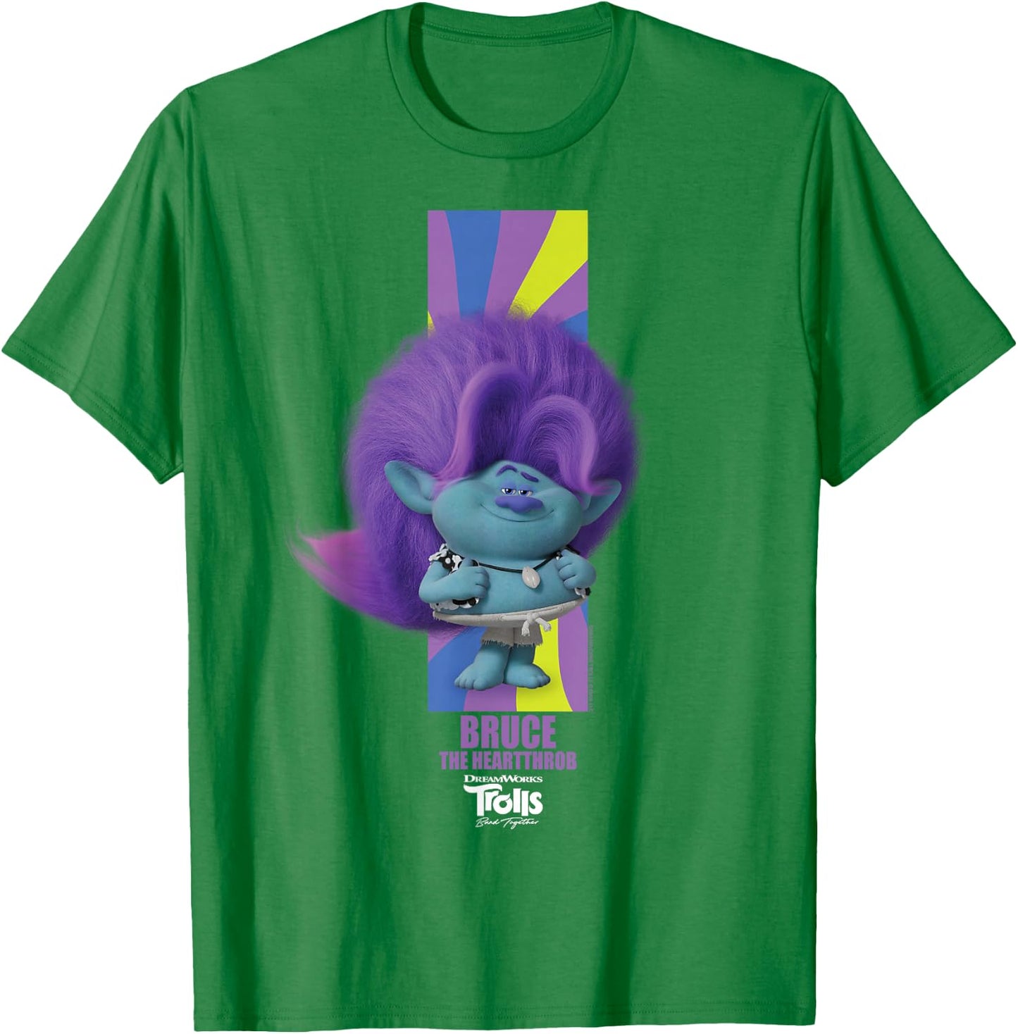 DreamWorks Trolls Band Together BroZone Spruce Bruce T-Shirt - T-Shirt | Irish Green