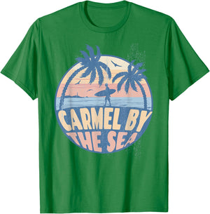 Carmel By The Sea California Beach Surf Summer Vacation T-Shirt - T-Shirt | Irish Green