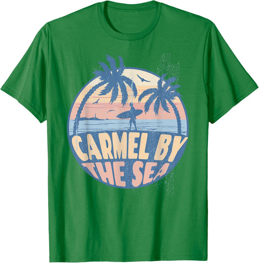 Carmel By The Sea California Beach Surf Summer Vacation T-Shirt - T-Shirt | Irish Green