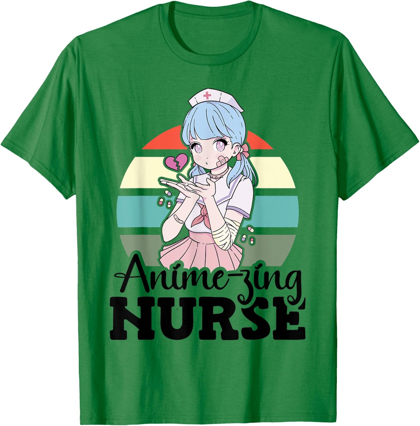 Anime-zing Nurse Japanese Anime National Nurse Day T-Shirt - T-Shirt | Irish Green
