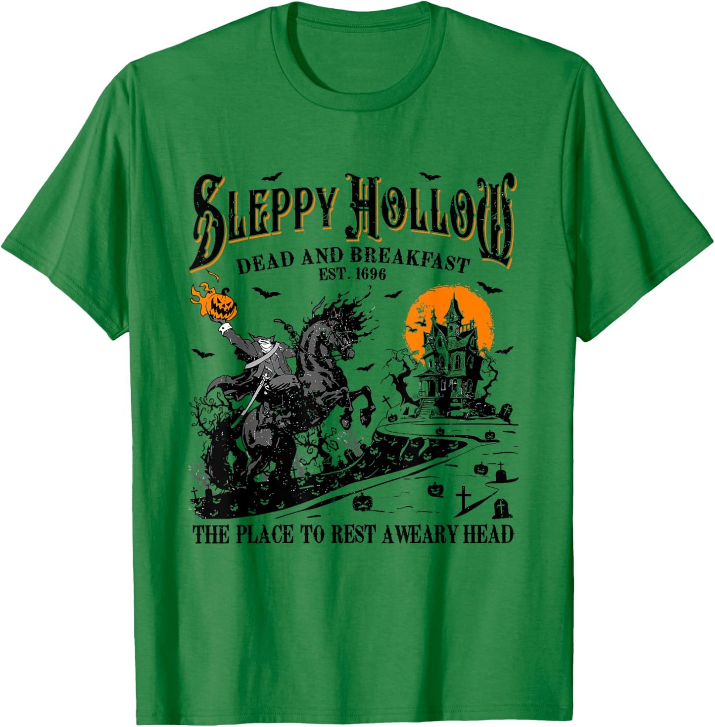 Horseman Halloween Sleepy Hollow Retro Vintage Headless T-Shirt - T-Shirt | Irish Green