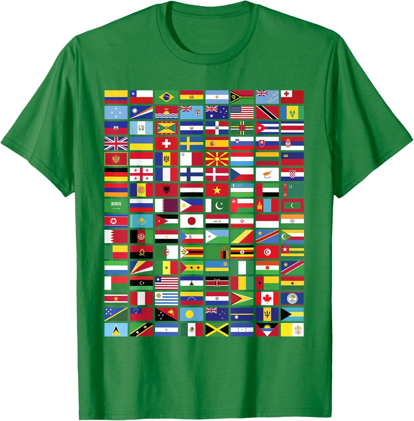 Flags - Over 100 Countries World Geography Vexillology Alt T-Shirt - T-Shirt | Irish Green