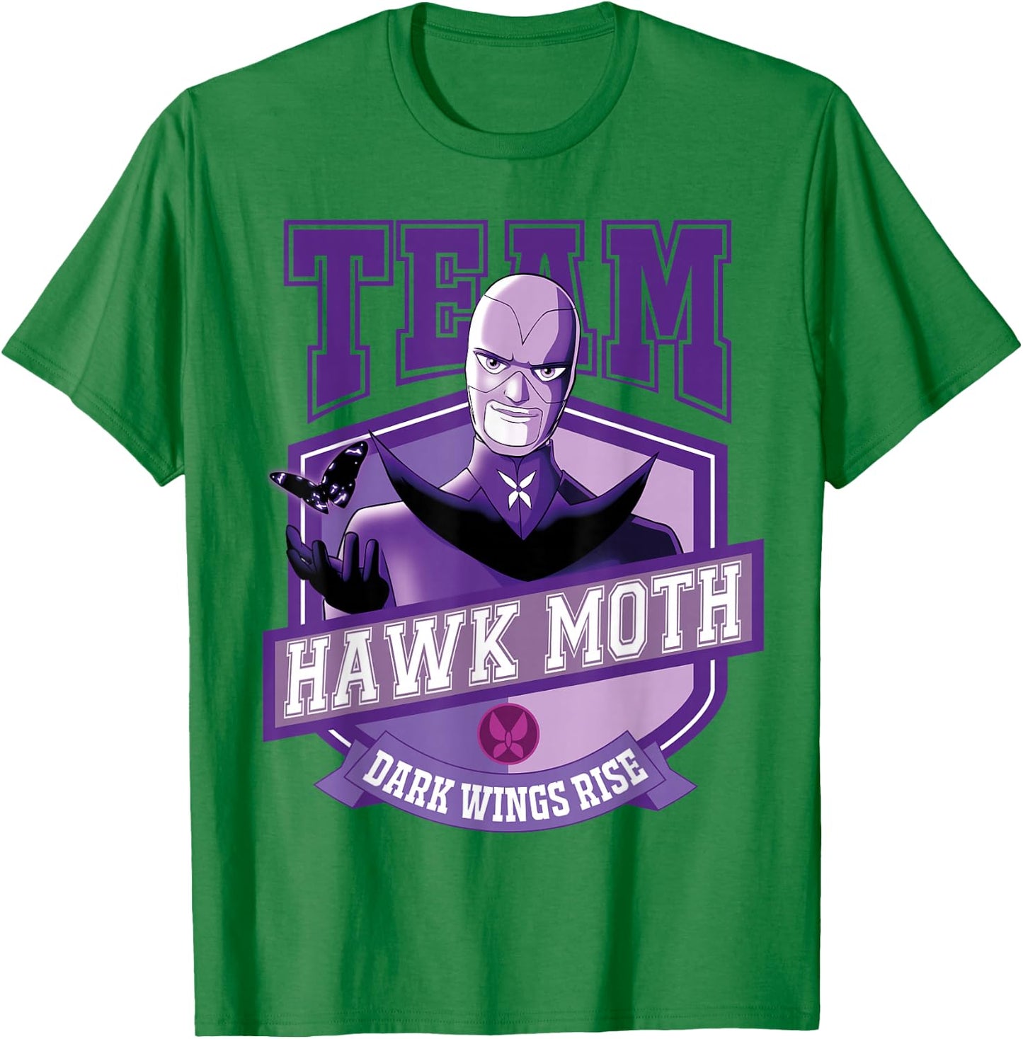 Miraculous Ladybug - Team Hawk Moth T-Shirt - T-Shirt | Irish Green