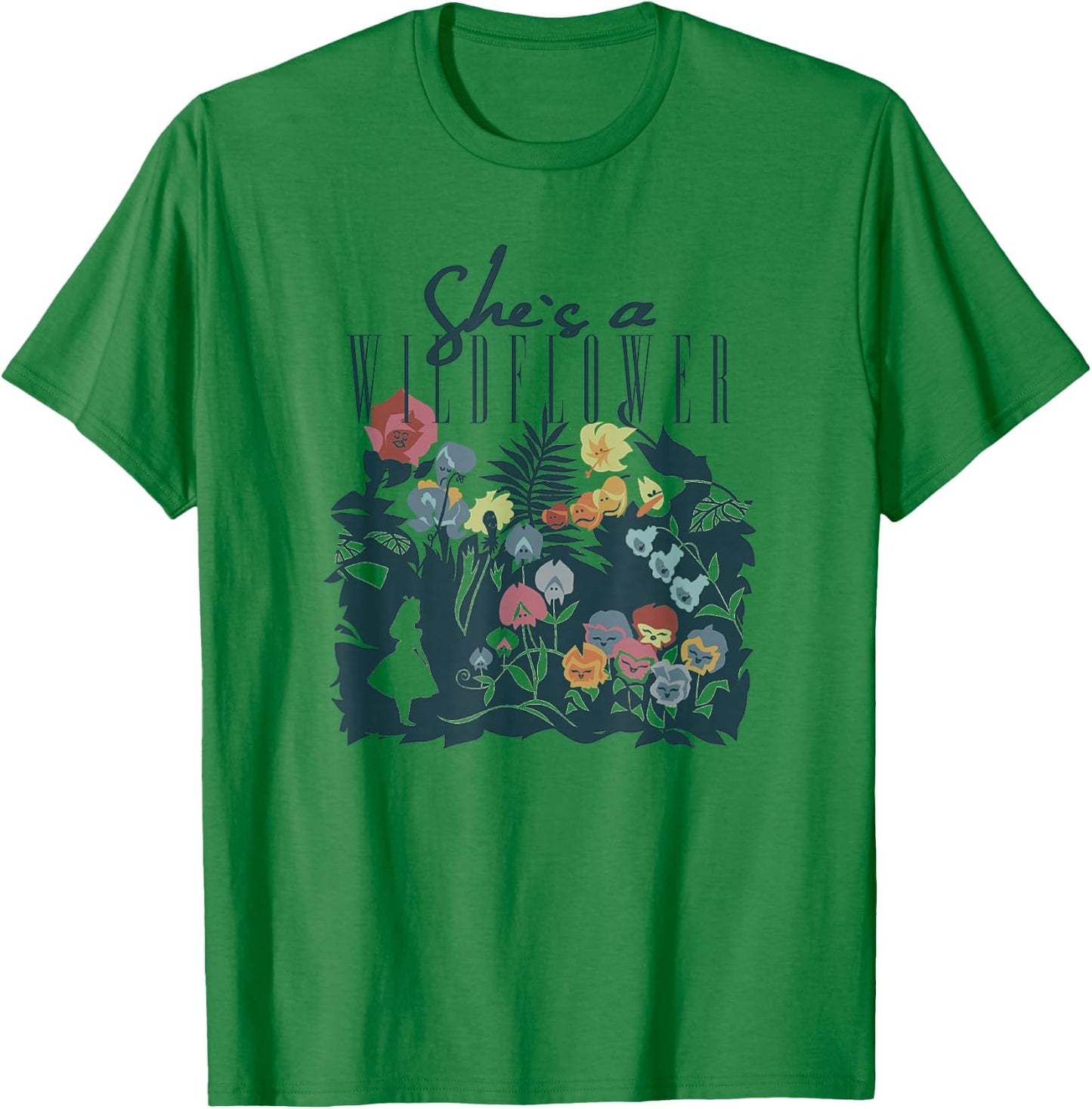 Disney Alice in Wonderland She's A Wildflower T-Shirt - T-Shirt | Irish Green