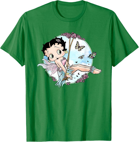 Betty Boop Flower Swing Fairy T-Shirt - T-Shirt | Irish Green