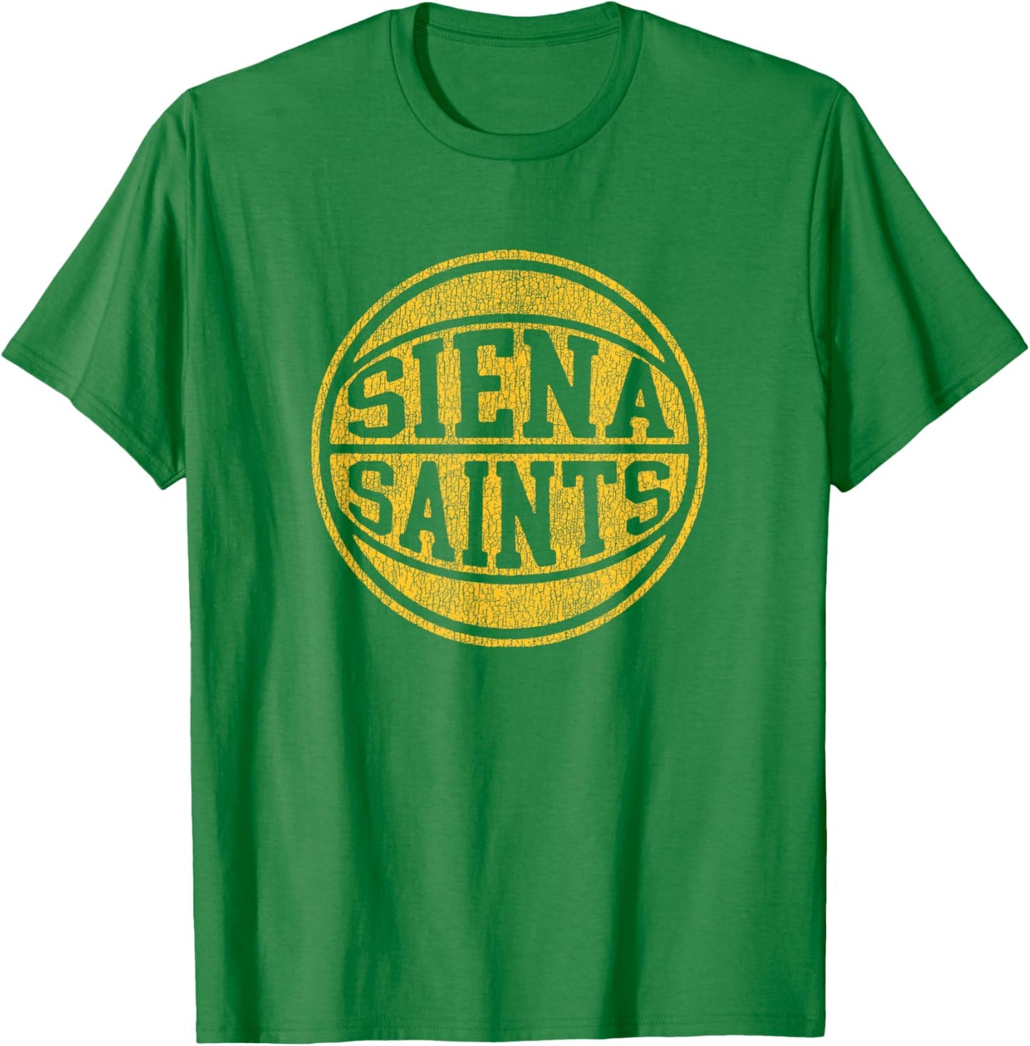 Siena College Distressed Vintage 70s Basketball T-Shirt - T-Shirt | Irish Green