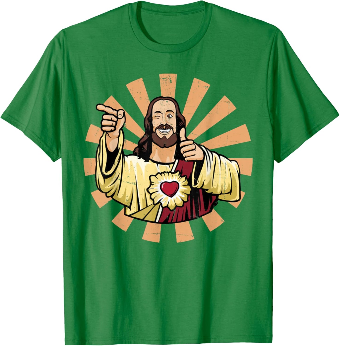 Vintage Buddy Christ T-Shirt - T-Shirt | Irish Green