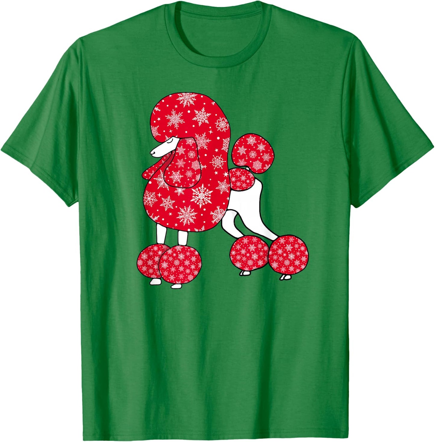 Cute Christmas Poodle For Standard Poodle Lovers T-Shirt - T-Shirt | Irish Green