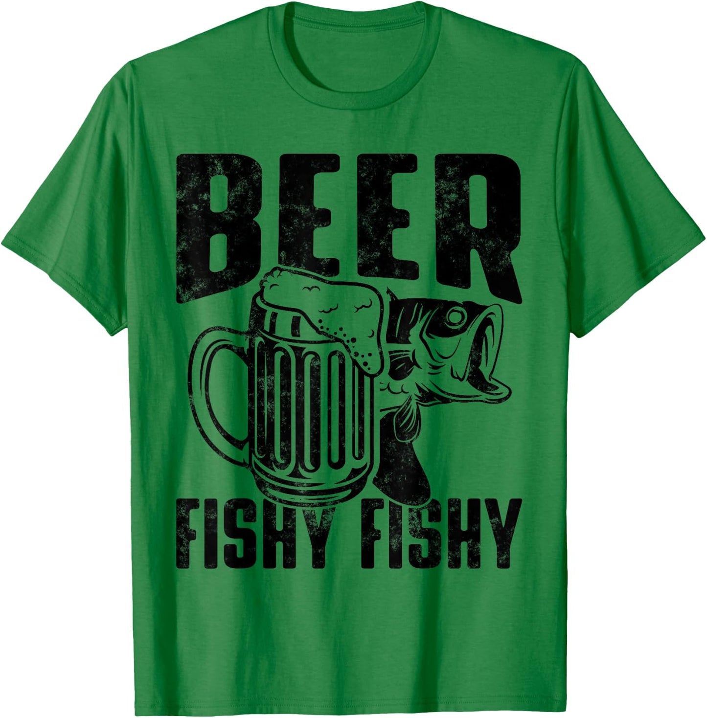 Beer Fishy Fishy Funny Fishing T-Shirt - T-Shirt | Irish Green