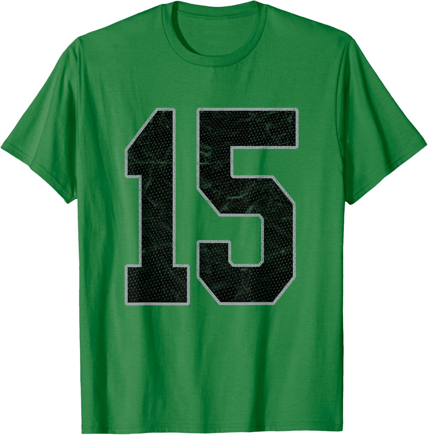 Number 15 Numbered Uniform Sports Team Jersey 15th Birthday T-Shirt - T-Shirt | Irish Green