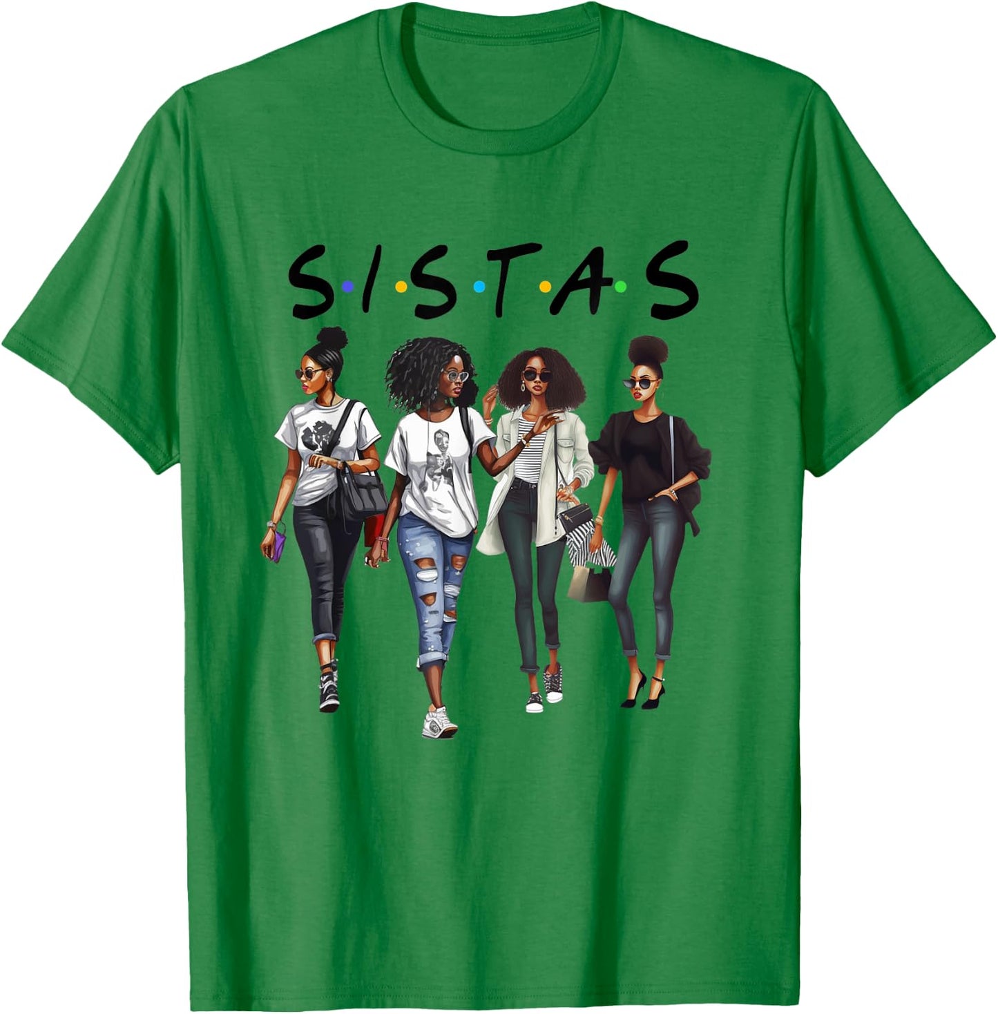 Black Melanin Queen Curly Natural Afro Girl African American T-Shirt - T-Shirt | Irish Green