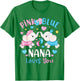 Pink or Blue Nana Loves You Gender Reveal Elephant T-Shirt - T-Shirt | Irish Green