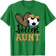 Soccer Aunt Heart Soccer Auntie Of A Soccer Player Aunt T-Shirt - T-Shirt | Irish Green