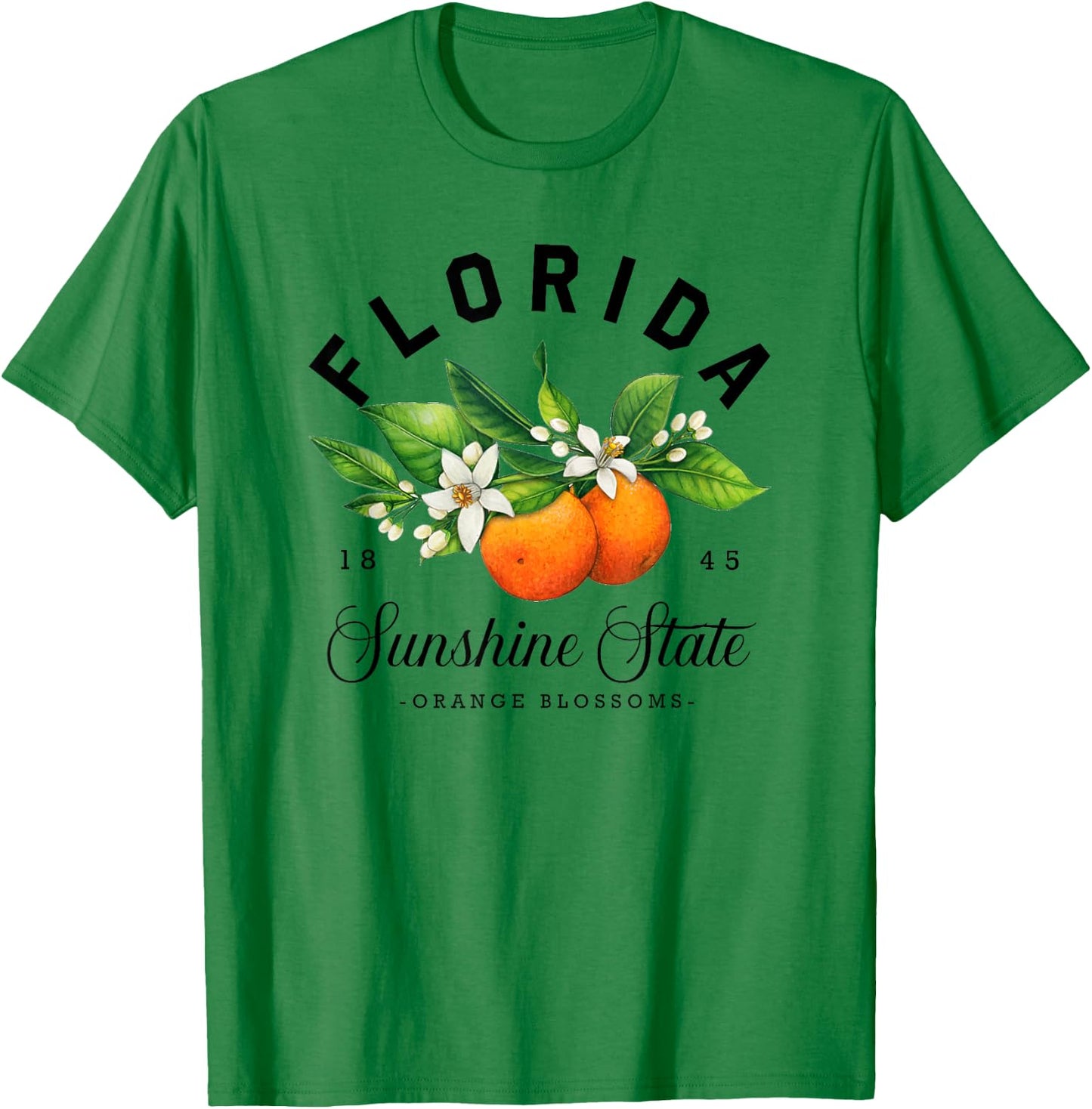 Florida Shirt, Watercolor Orange Blossoms T-Shirt - T-Shirt | Irish Green