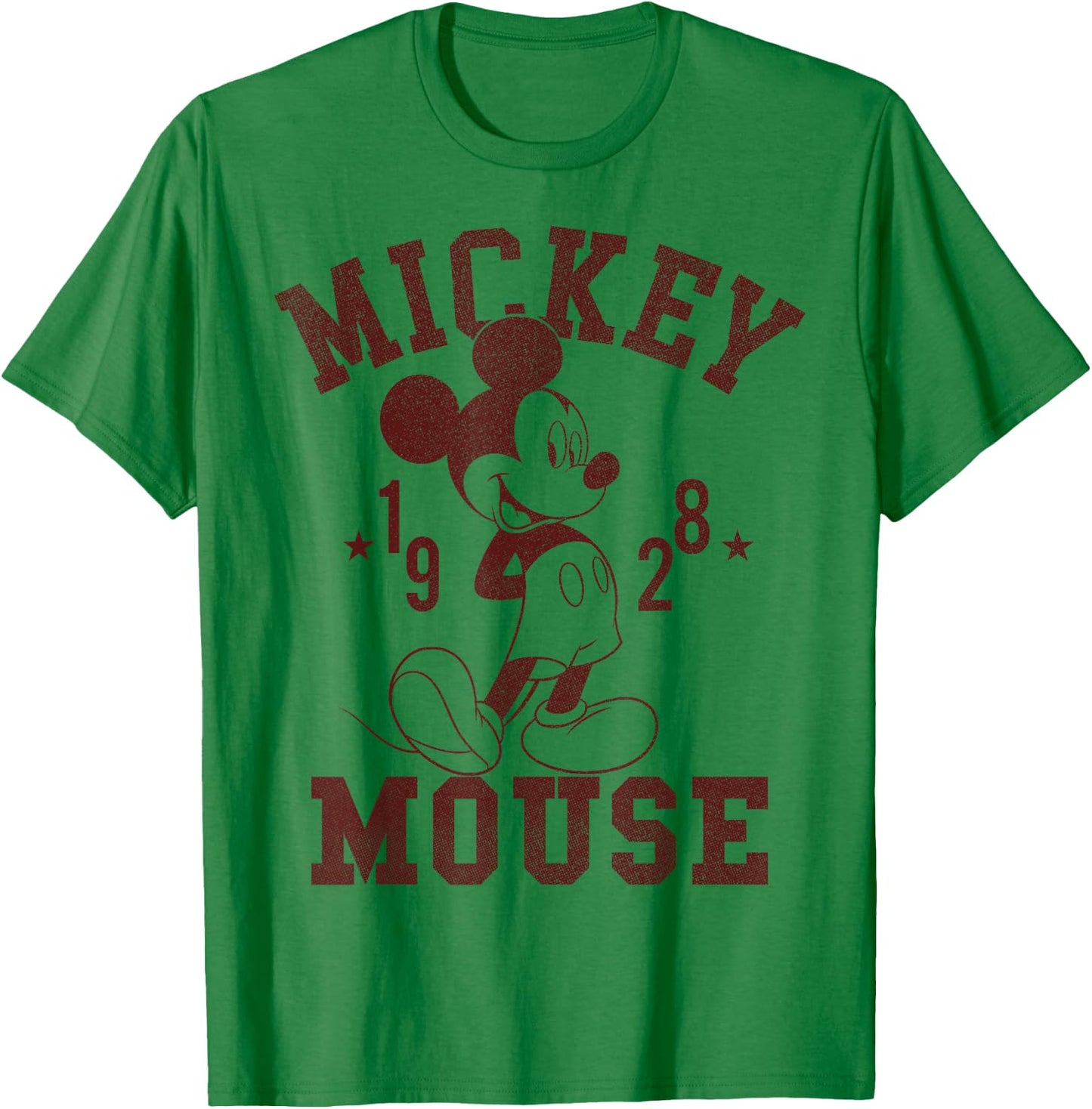 Mickey Mouse 1928 Maroon Portrait T-Shirt - T-Shirt | Irish Green