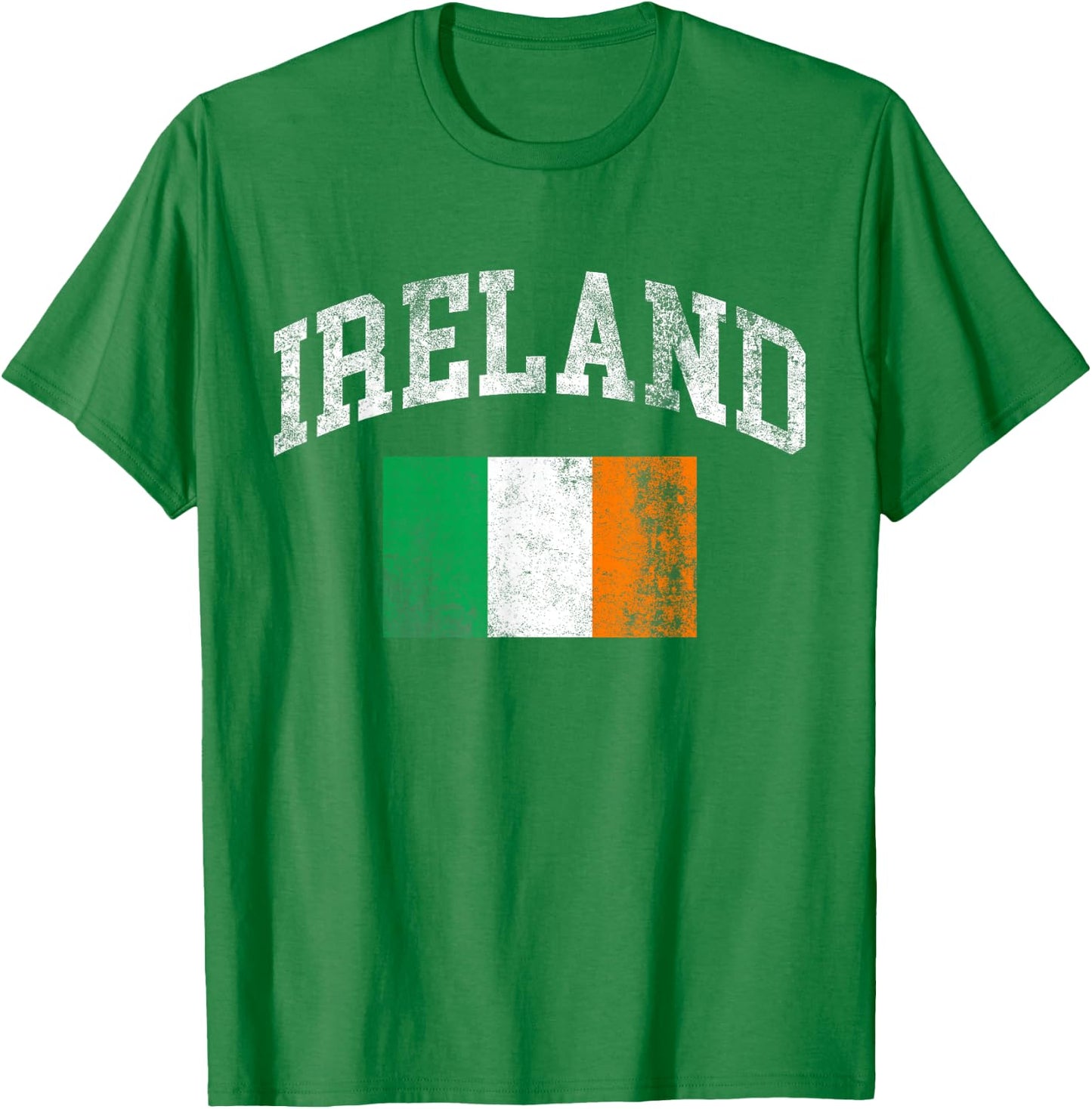 Vintage Ireland Irish Flag St Patrick's Day T-Shirt - T-Shirt | Irish Green