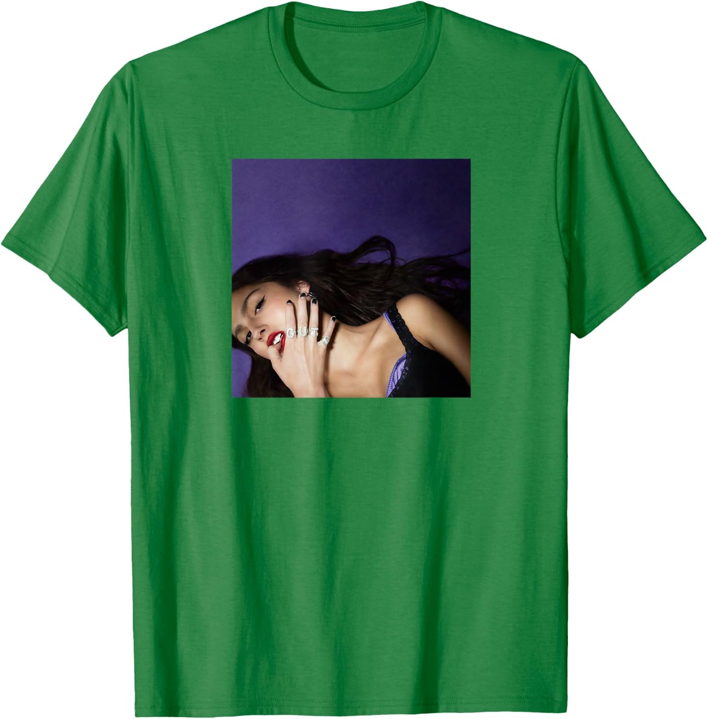Official Olivia Rodrigo Guts Album Cover T-Shirt - T-Shirt | Irish Green