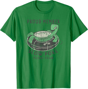 Proud Member Slow Poke Floating Club - River Tube Floating T-Shirt - T-Shirt | Irish Green
