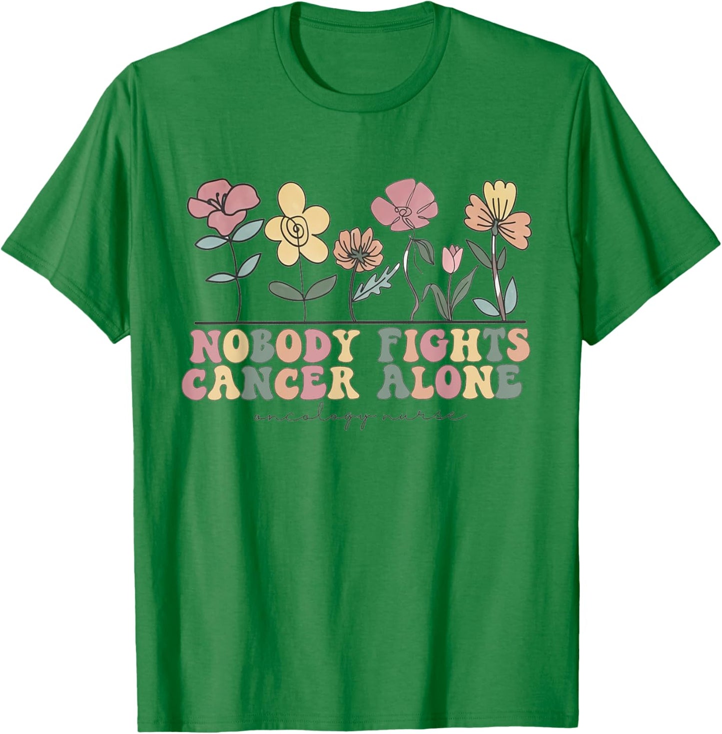 Wildflower Oncology Nurse Hem Onc Nurse Hematology Oncology T-Shirt - T-Shirt | Irish Green