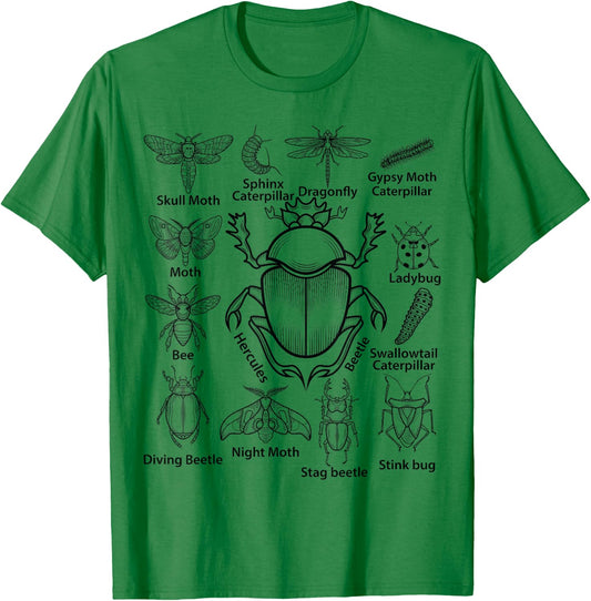 Hercules Beetle Bug Insects Collection Bugs entomology Boys T-Shirt - T-Shirt | Irish Green