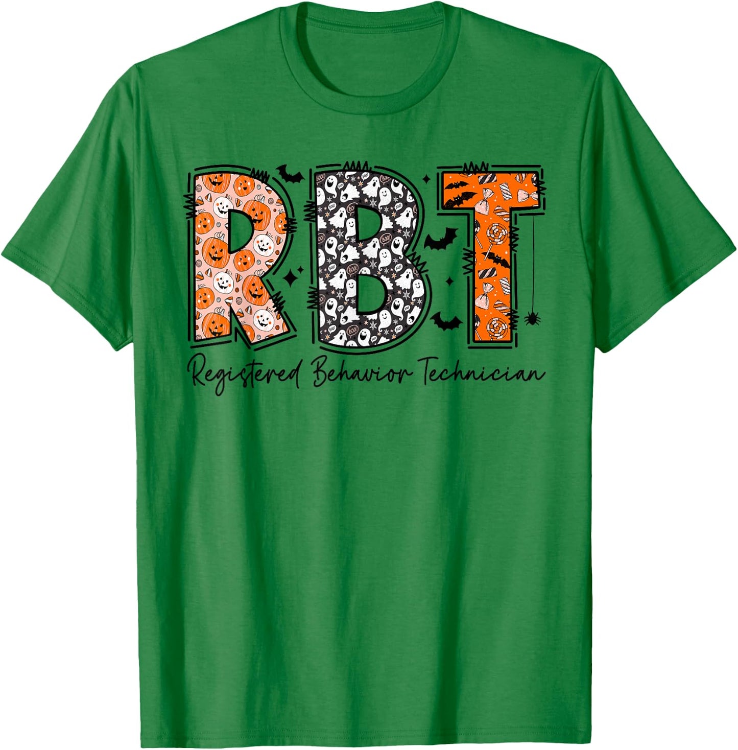 Funny RBT Halloween Registered Behavior Technician Halloween T-Shirt - T-Shirt | Irish Green