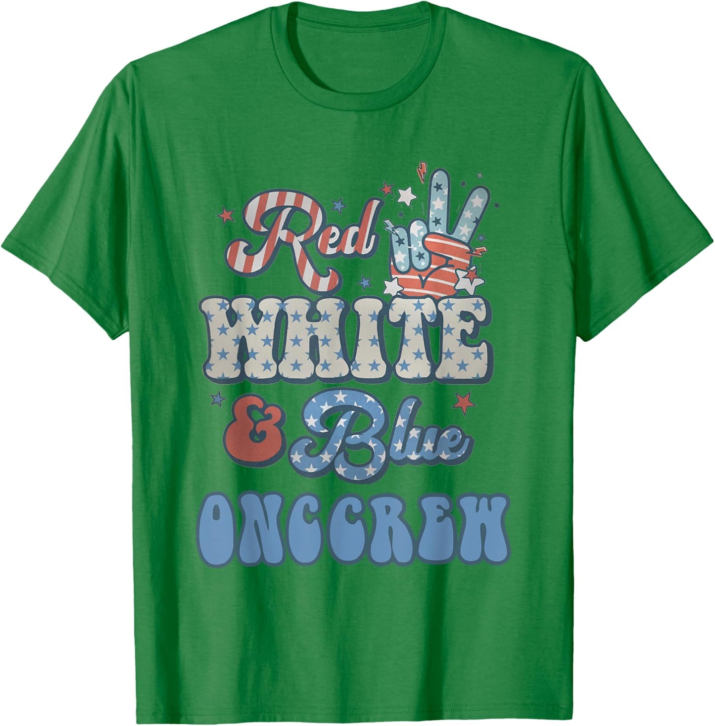 Oncology Nurse 4th of July Red White Blue Onc Crew RN T-Shirt - T-Shirt | Irish Green