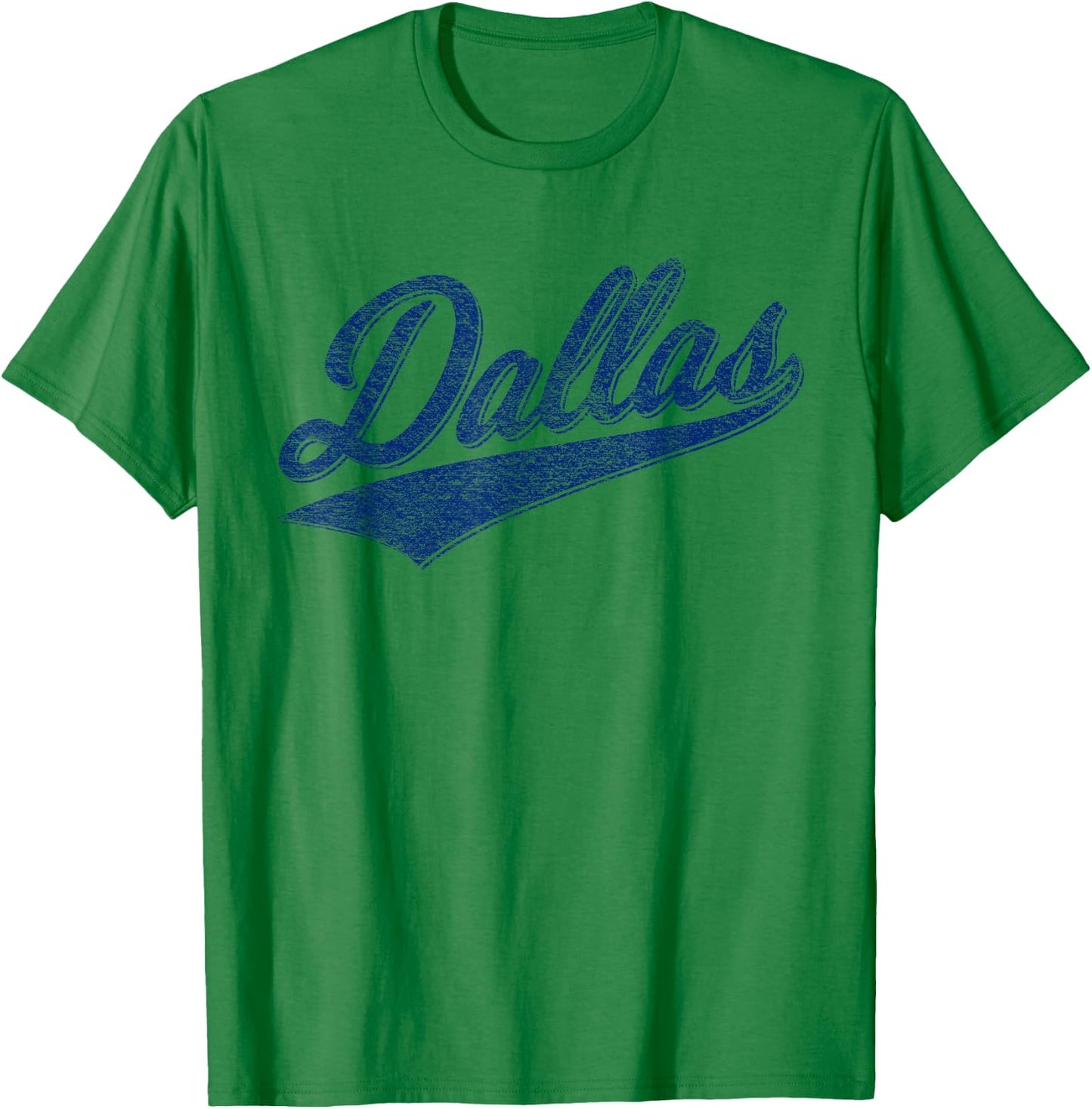 Dallas Texas Varsity Script Classic Sports Jersey Style T-Shirt - T-Shirt | Irish Green