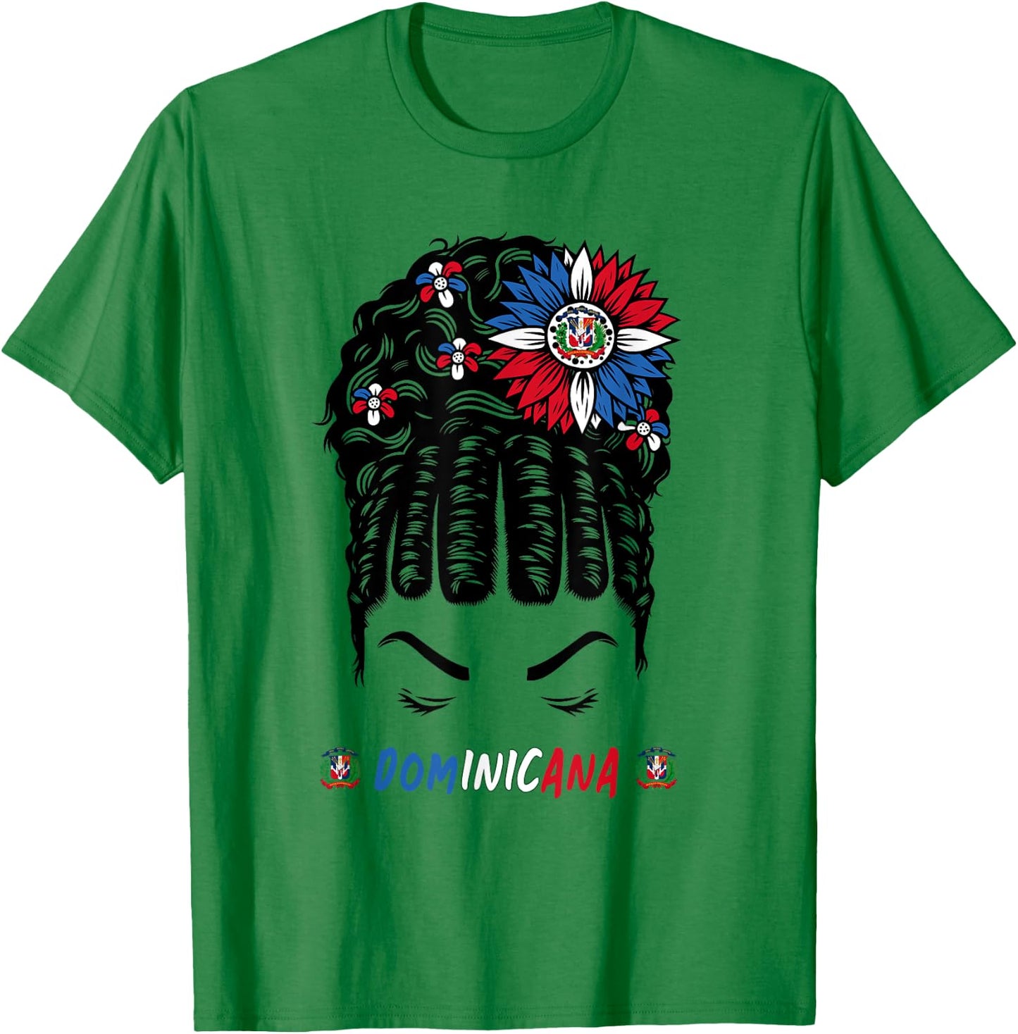 Dominican Outfit For Girls & Dominican Republic Flag T-Shirt - T-Shirt | Irish Green