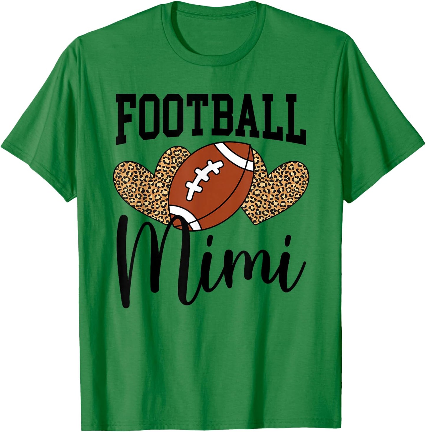 Football Mimi Hearts Grandma Mimi of A Football Player T-Shirt - T-Shirt | Irish Green