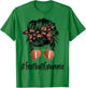 Football Grammie Life Messy Bun Football Player Mother's Day T-Shirt - T-Shirt | Irish Green
